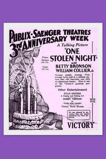 One Stolen Night (1929) poster