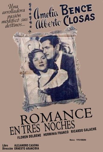Romance en tres noches (1950) poster