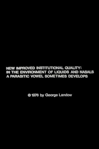 New Improved Institutional Quality: In the Environment of Liquids and Nasals a Parasitic Vowel Sometimes Develops (1976) poster