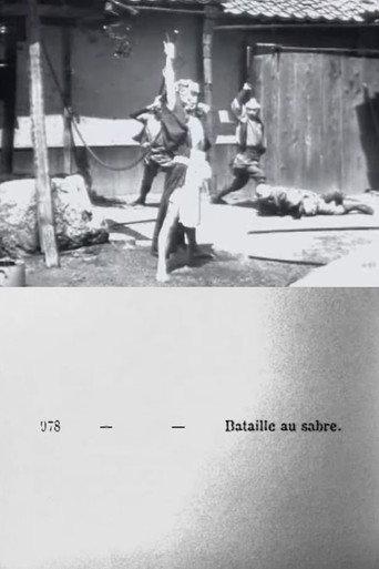 Acteurs japonais : bataille au sabre (1897) poster