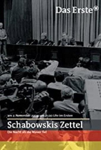 Schabowskis Zettel - Die Nacht, als die Mauer fiel (2009) poster