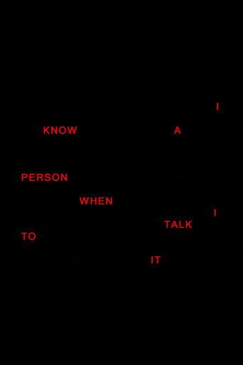 I Know A Person When I Talk To It (2023) poster