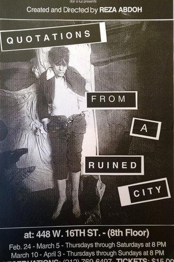Quotations From a Ruined City (1993) poster
