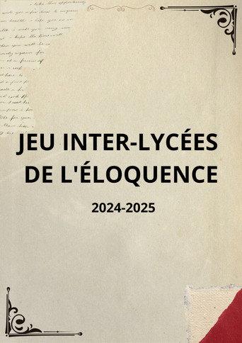 JEU INTER-LYCÉES  DE L'ÉLOQUENCE (2025) poster