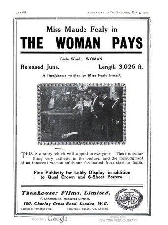 The Woman Pays (1914) poster