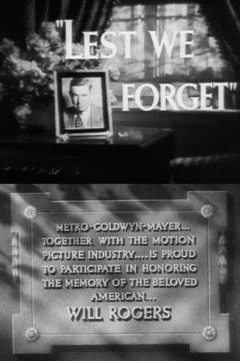 Lest We Forget (1937) poster
