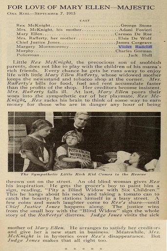 For Love of Mary Ellen (1915) poster
