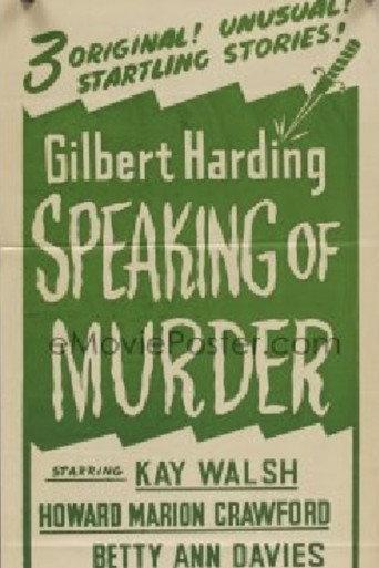 Gilbert Harding Speaking of Murder (1953) poster
