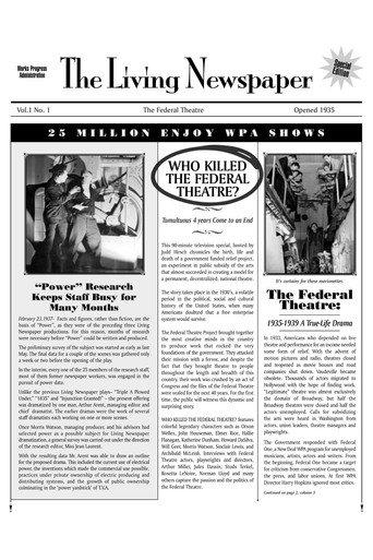 Who Killed the Federal Theatre? (2003) poster