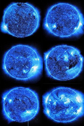 Watching the Sun at Midnight SDO/NASA (Blue) () poster