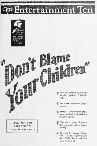 Don't Blame Your Children (1922) poster