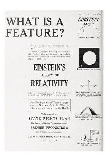 The Einstein Theory of Relativity (1923) poster