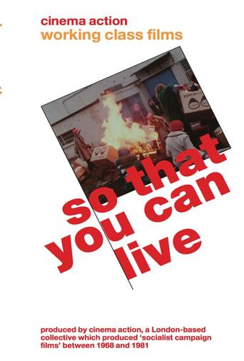 So That You Can Live (1981) poster