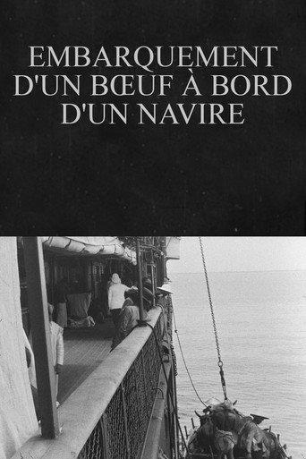 Embarquement d'un bœuf à bord d'un navire (1899) poster