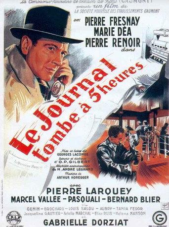 The Newspaper Falls at Five O'Clock (1942) poster