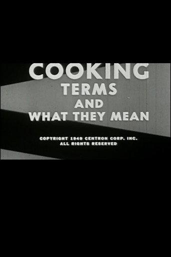 Cooking: Terms and What They Mean (1949) poster