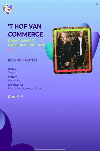 'T Hof Van Commerce: Pukkelpop 2024 (2024) poster