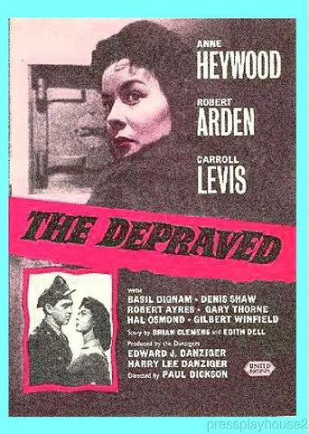 The Depraved (1957) poster