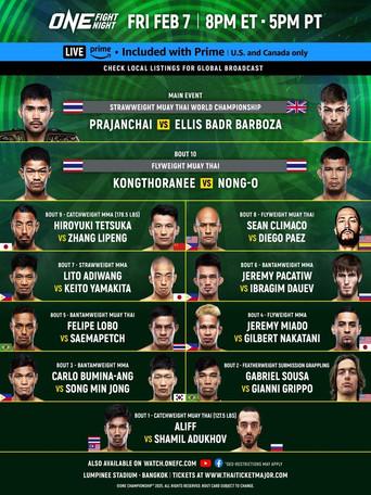 ONE Fight Night 28: Prajanchai vs. Barboza (2025) poster