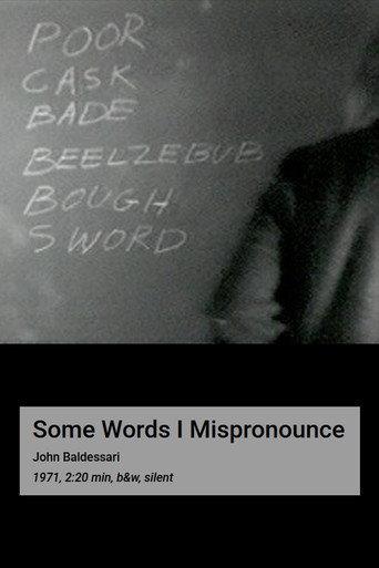 Some Words I Mispronounce (1971) poster
