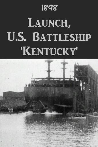 Launch, U.S. Battleship 'Kentucky' (1898) poster