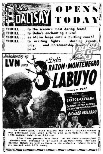 Tatlong Labuyo (1953) poster