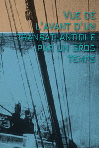 Vue de l'avant d'un transatlantique par un gros temps (1899) poster