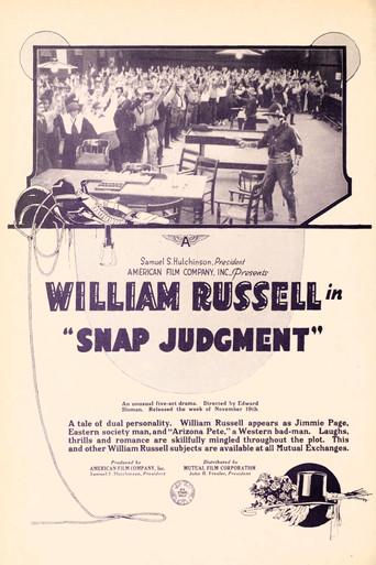 Snap Judgment (1917) poster