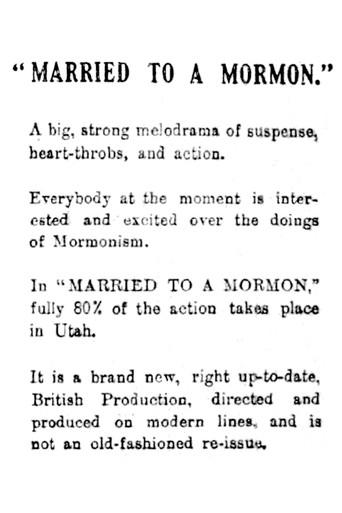 Married to a Mormon (1922) poster