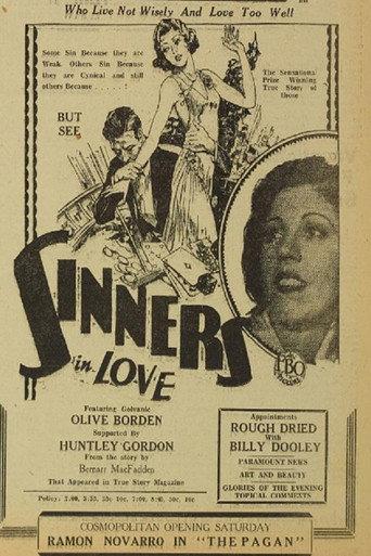 Sinners in Love (1928) poster