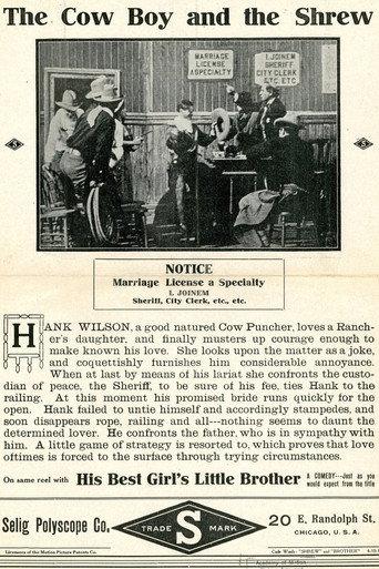 The Cowboy and the Shrew (1911) poster