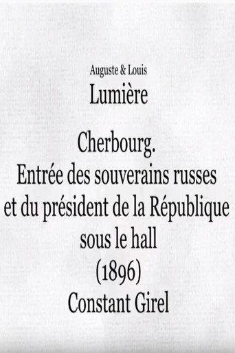 Cherbourg: Entrée des souverains russes et du président de la République sous le hall (1896) poster