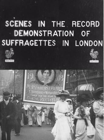 Scenes in the Record: Demonstration of Suffragettes (1910) poster