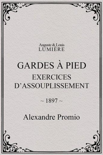 Gardes à pied : exercices d’assouplissement (1897) poster