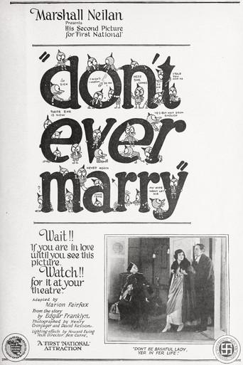 Don't Ever Marry (1920) poster