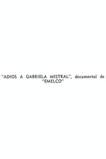 Farewell to Gabriela Mistral (1957) poster
