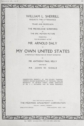 My Own United States (1918) poster
