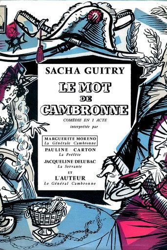 Le Mot de Cambronne (1937) poster