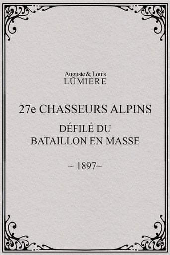 27ème chasseurs alpins : défilé du bataillon en masse (1897) poster