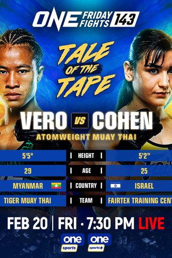 ONE Friday Fights 143: Vero vs. Shir Cohen (2026) poster