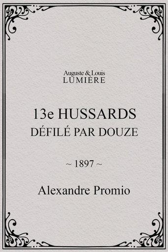 13e hussards : défilé par douze (1897) poster