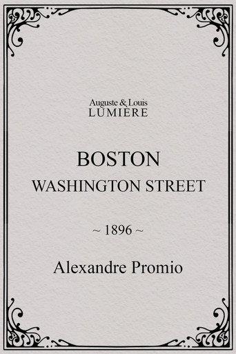 Boston, Washington street (1896) poster