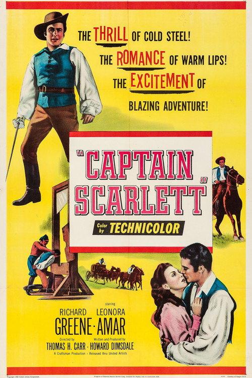 Captain Scarlett 1953 official movie poster