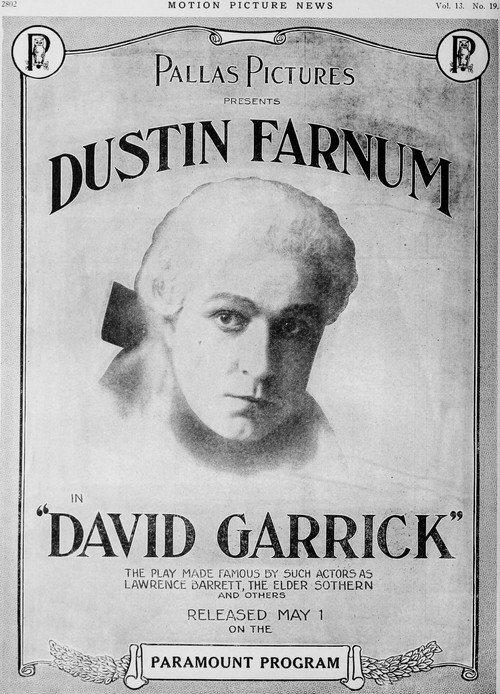 David Garrick 1916 official movie poster