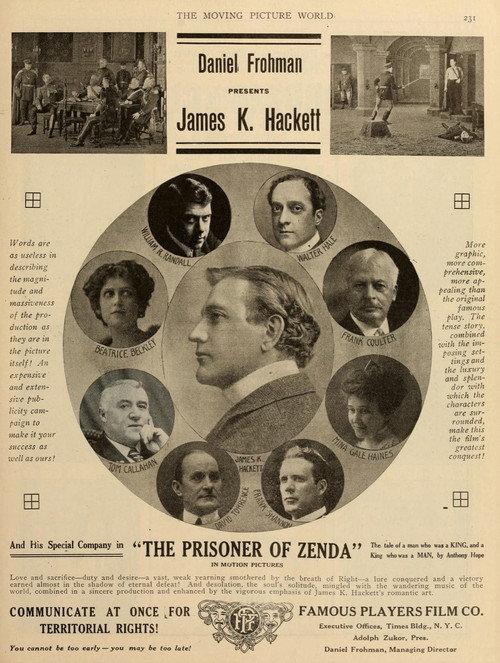 The Prisoner of Zenda 1913 official movie poster
