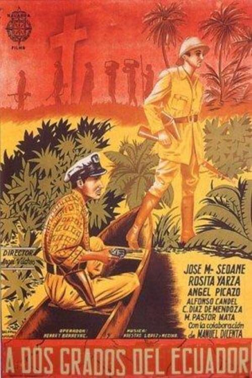 A dos grados del Ecuador 1953 official movie poster