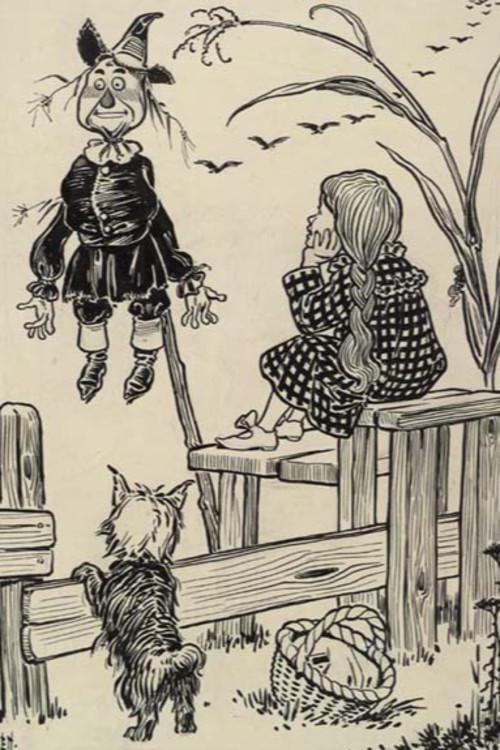 Dorothy and the Scarecrow in Oz 1910 official movie poster
