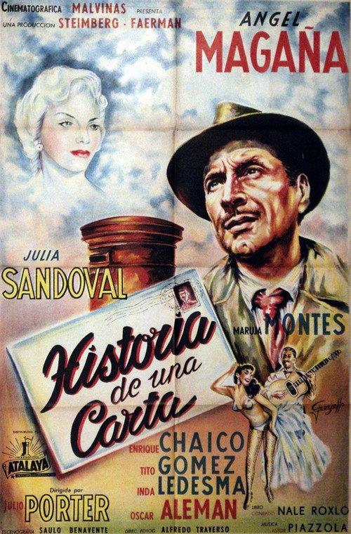 Historia de una carta 1957 official movie poster