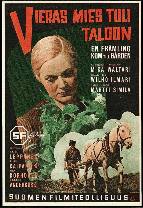 Vieras mies tuli taloon 1938 official movie poster