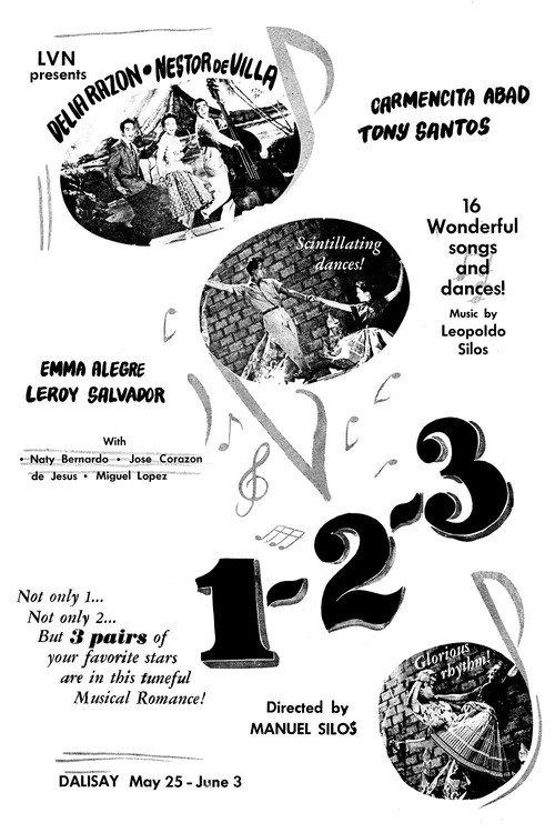 1-2-3 1955 official movie poster